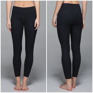 Lululemon High Times Pant 4 RARE Desert Snake Deep Coal Black Snakeskin Luon